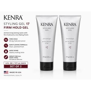 Kenra Styling Gel 17 Firm Hold Gel Set of 2 Tubes 6 Oz / 177ml Each